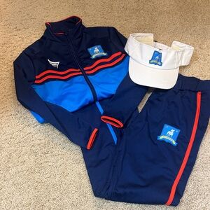 Spirit Halloween Ted Lasso Youth Tracksuit and Visor